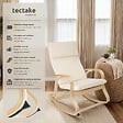 TECTAKE - Fauteuil à bascule Roca beige - vignette