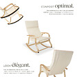 TECTAKE - Fauteuil à bascule Roca beige - vignette