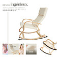 TECTAKE - Fauteuil à bascule Roca beige - vignette