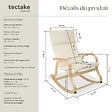 TECTAKE - Fauteuil à bascule Roca beige - vignette