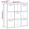 VIDAXL - vidaXL Bibliothèque Sonoma gris 90x30x90 cm Bois d'ingénierie - vignette