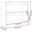 VIDAXL - vidaXL Bibliothèque/Séparateur de pièce Blanc 80x30x72 cm - vignette