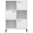 VIDAXL - vidaXL Bibliothèque avec pieds en métal Blanc 90x35x128,5 cm Bois OSLO - vignette