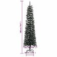 VIDAXL - vidaXL Sapin de Noël artificiel mince avec support Vert 180 cm PVC - vignette