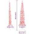 VIDAXL - vidaXL Demi sapin de Noël artificiel mince avec support Rose 240 cm - vignette