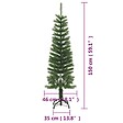 VIDAXL - vidaXL Sapin de Noël artificiel mince avec support 150 cm PE - vignette