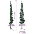 VIDAXL - vidaXL Demi sapin de Noël artificiel mince avec support Vert 150 cm - vignette