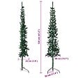 VIDAXL - vidaXL Demi sapin de Noël artificiel mince avec support Vert 120 cm - vignette