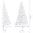 VIDAXL - vidaXL Sapin de Noël artificiel d'angle Blanc 240 cm PVC - vignette