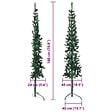 VIDAXL - vidaXL Demi sapin de Noël artificiel mince avec support Vert 180 cm - vignette
