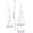 VIDAXL - vidaXL Demi sapin de Noël artificiel mince avec support Blanc 150 cm - vignette