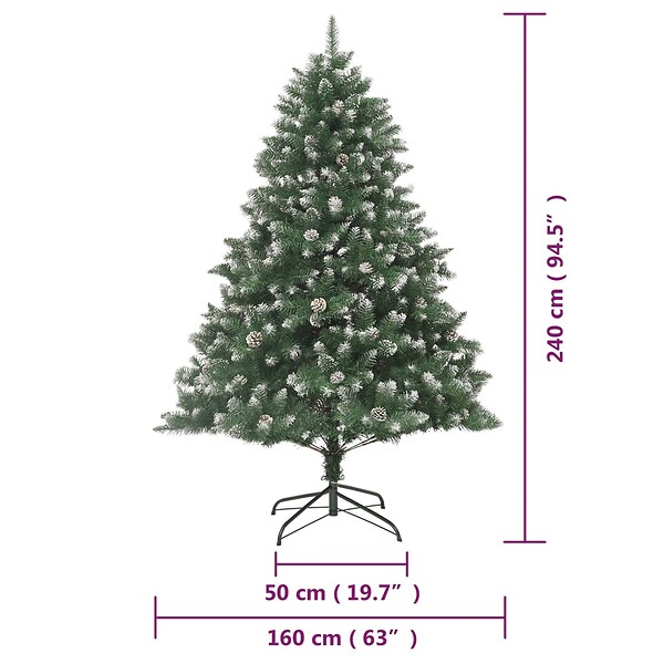 VIDAXL - vidaXL Sapin de Noël artificiel avec support 240 cm PVC - large