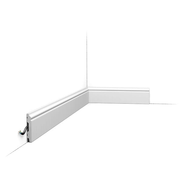 ORAC DECOR - Pack 10 mètres Plinthes SX165 avec colle - Orac x Cimaises-et-plus - 7 x 1,0 x 200cm (h x p x L) - plinthe décorative polymère - large
