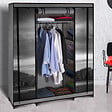 ID MARKET - Armoire de rangement penderie pliable vêtements en tissu PARIS dressing XXL - vignette