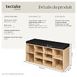 TECTAKE - Meuble à chaussures Banc de rangement avec coussin d'assise 103,5x48x30cm noir/marron chêne clair - vignette