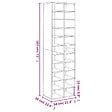 VIDAXL - vidaXL Armoire à  chaussures gris béton 54x34x183 cm bois d'ingénierie - vignette