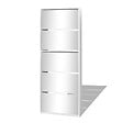 VIDAXL - vidaXL Meuble à  chaussures 5 étagères et miroir 63x17x169,5 cm Blanc - vignette