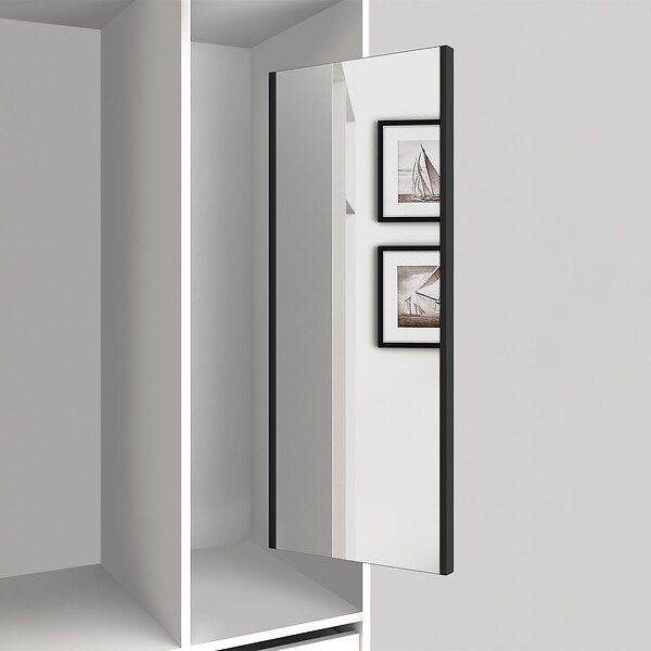 EMUCA - Kit de quincaillerie pour porte coulissante en bois Wall à fermeture souple, Acier et Aluminium et Plastique - large
