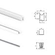 EMUCA - Kit de ferrures pour 2 portes coulissantes et armoire à fermeture souple Placard 74, profilé Wave, épaisseur 16mm, panneaux non inclus, Peint en blanc - vignette