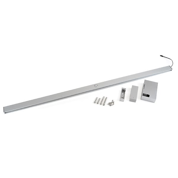 EMUCA - barre de penderie pour armoire Castor avec lumière LED, batterie amovible et détecteur de mouvement, 708, Anodisé mat. - large