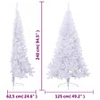 VIDAXL - vidaXL Sapin de Noël artificiel moitié avec support blanc 240 cm PVC - vignette