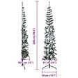 VIDAXL - vidaXL Demi sapin de Noël artificiel mince avec neige floquée 240 cm - vignette
