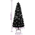 VIDAXL - vidaXL Sapin de Noël et flocons de neige LED Noir 240 cm Fibre optique - vignette