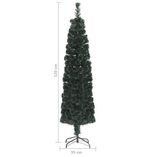 VIDAXL - vidaXL Arbre de Noël artificiel mince et support 120 cm fibre optique - large