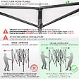 VOUNOT - Tonnelle de jardin renforcée 3x3m pliable avec 4 parois et sac de transport a roulette blanche - vignette