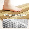 VOUNOT - Lot de 2 Tapis de Bain Antidérapant chenille microfibre 50x80cm beige - vignette