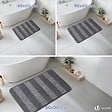 VOUNOT - Lot de 2 Tapis de Bain Antidérapant chenille microfibre 60x90cm gris - vignette