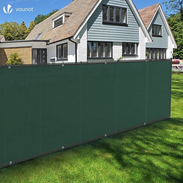 VOUNOT - Brise vue occultant en HDPE 230g/m² 1x20m avec attaches de fixation vert - large