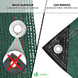 VOUNOT - Brise vue occultant en HDPE 230g/m² 1x20m avec attaches de fixation vert - vignette