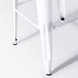 OVIALA - Lot de 4 tabourets de bar en acier blanc - Indus - vignette