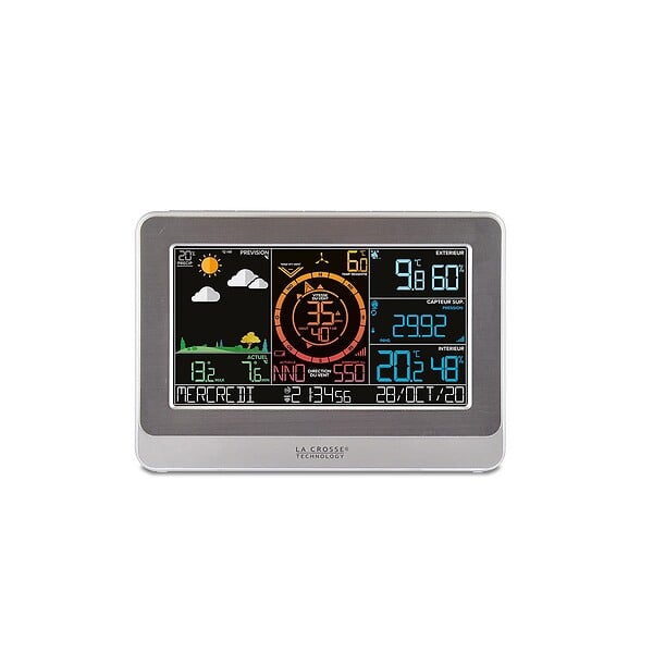 LA CROSSE TECHNOLOGY - station météo professionnelle blanc/gris - WS6869-WHI-MEG - large