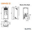 SUPRA - poêle à granulés de bois 11.9kw noir - orphee 12 noir - vignette