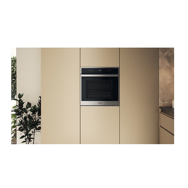 WHIRLPOOL - four intégrable multifonction 73l 60cm pyrolyse inox - WOI6A8PT1SXAF - large