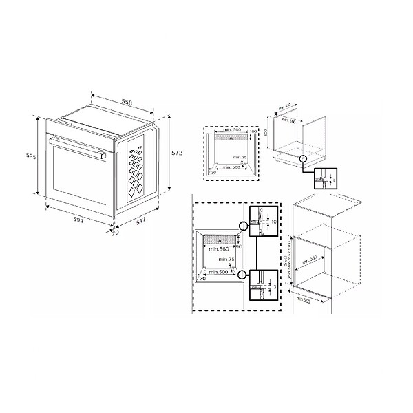 BEKO - four intégrable multifonction 72l 60cm manuel - BBIE12100X - large