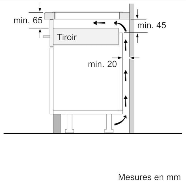BOSCH - table de cuisson à induction 60cm 3 feux 4600w - puc611aa5e - large