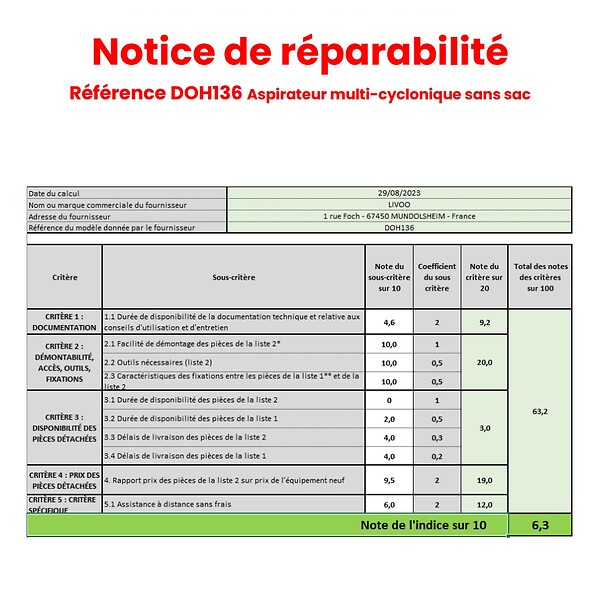 LIVOO - aspirateur sans sac 700w 78db gris - DOH136G - large