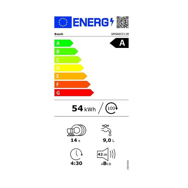 BOSCH - lave-vaisselle 60cm 14 couverts 42db - SMS6ECC12E - large