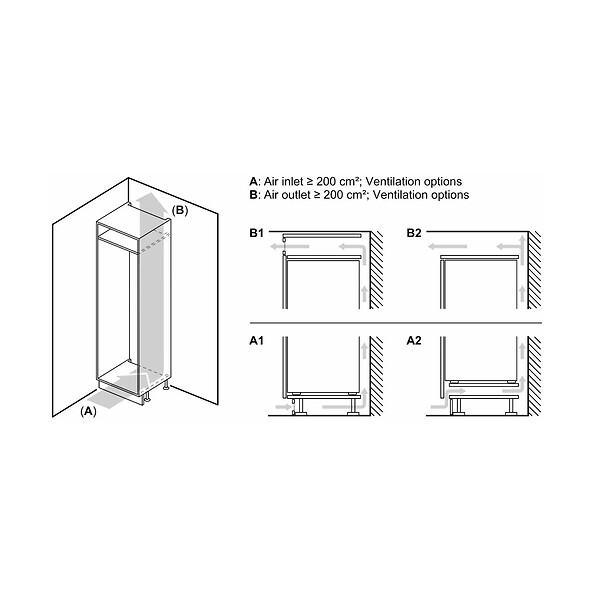 BOSCH - réfrigérateur combiné intégrable à glissières 184l - KIN865SE0 - large
