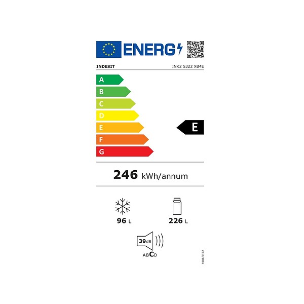 INDESIT - réfrigérateur combiné 60cm 322l nofrost inox - INK25322XB4E - large