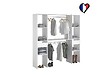 CONCEPT USINE - Dressing blanc 6 étagères, 2 tiroirs, 2 penderies 180 x 40 x 180 cm ELYSEE - vignette