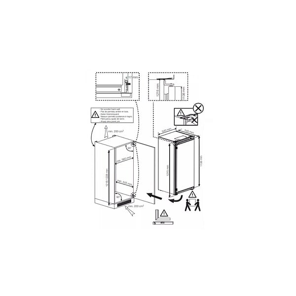 BEKO - réfrigérateur 1 porte 54cm 175l encastrable - BSSA210K4SN - large
