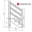 VINUOVO - Escalier extérieur VENEZIA Rambarde des 2 côtés - 3 marches H54cm L-140cm sans contremarche - vignette