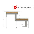VINUOVO - Escalier OSLO métal et pin - H 37cm -2 marches -largeur 80cm -- sans contre marches - vignette