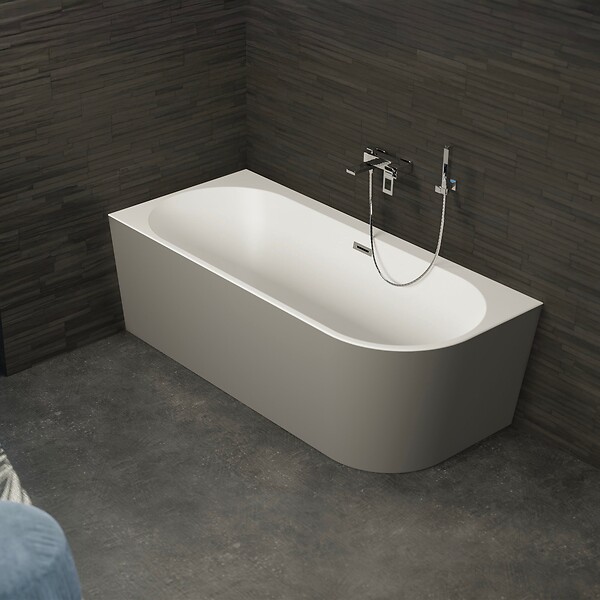 SPALINA - Baignoire Ilot Capri 170 gauche grise 170 x76 x58 cm, by SPALINA - large