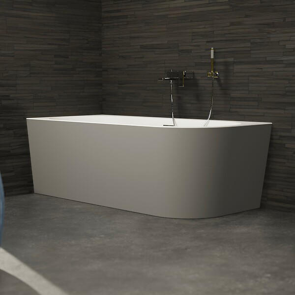 SPALINA - Baignoire Ilot Capri 170 gauche grise 170 x76 x58 cm, by SPALINA - large