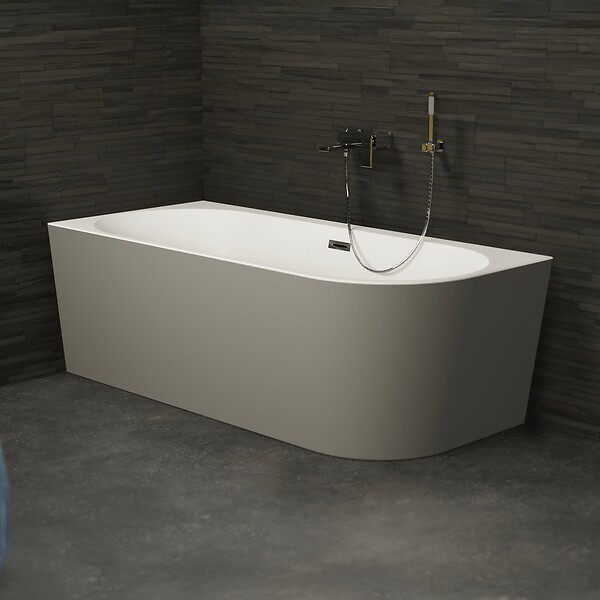 SPALINA - Baignoire Ilot Capri 170 gauche grise 170 x76 x58 cm, by SPALINA - large